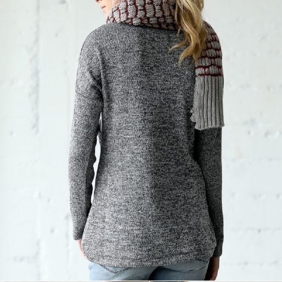 Grey Crossover Sweater - Picture 2 of 4
